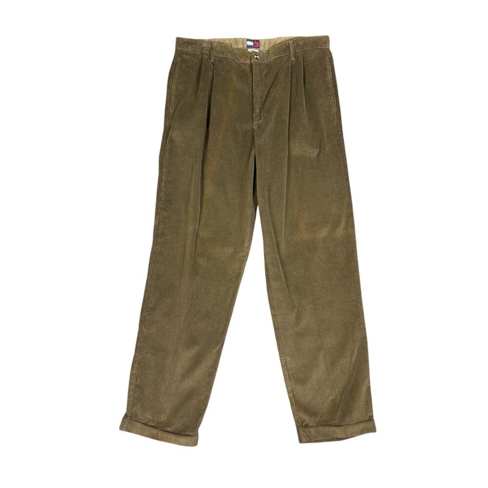 NWT Vintage Tommy Hilfiger Pleated Cuffed Corduroy Pants Men’s 38x34 Dead Stock